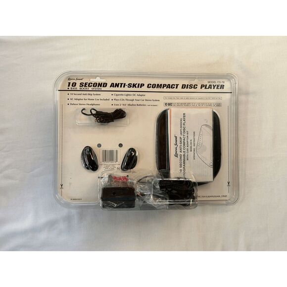 Lenoxx Sound 10 Second Anti-Skip Compact Disc Player, Model CD-78 Unopened - Picture 5 of 5